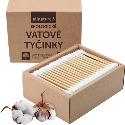 Allnature Ekologické vatové tyčinky 200 ks