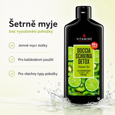 Erboristica Vitamine Detox sprchový gel kiwi a limetka 400 ml