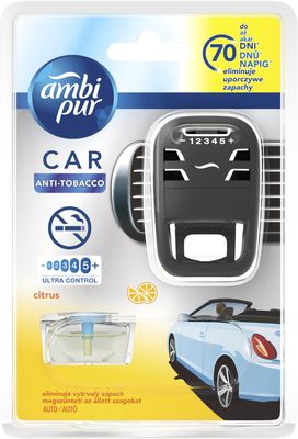 Ambipur Car strojek + Anti-Tobacco 7 ml