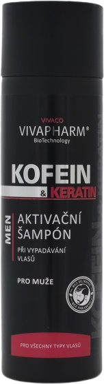 VivaPharm Kofeinový šampon pro muže s keratinem 200 ml