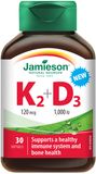 Jamieson Vitamíny K2 120 mcg a D3 1000 IU 30 kapslí