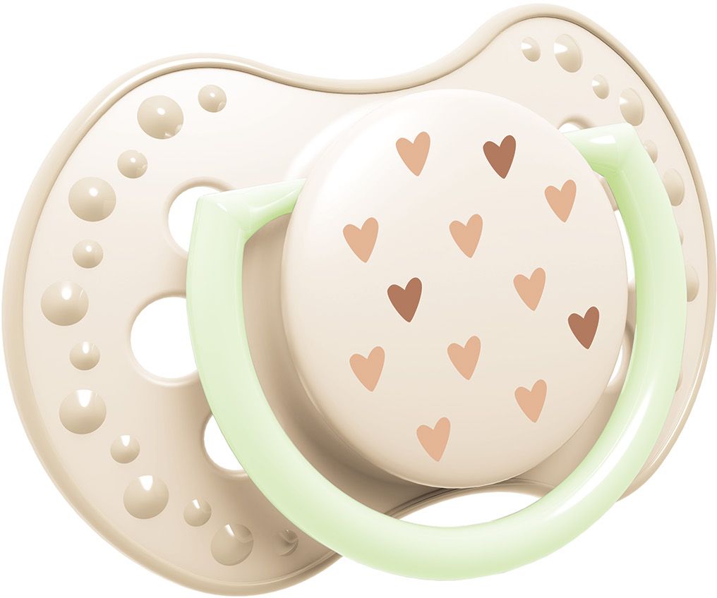 LOVI Dudlík svítící silikonový dynamický TEDDY LOVE 0-6m 2 ks