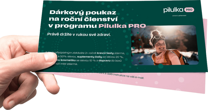Pilulka PRO na rok jako dárek – poukaz fyzicky