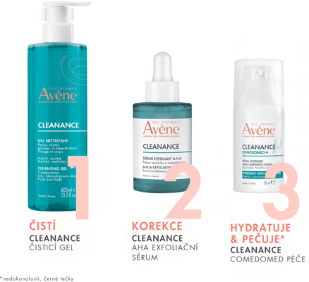 Avène Cleanance Čisticí gel pro citlivou pleť se sklonem k akné 400 ml