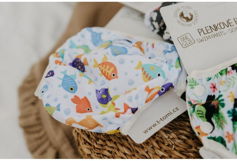 T-Tomi Plavky plenkové, 5-15kg, Grey flowers