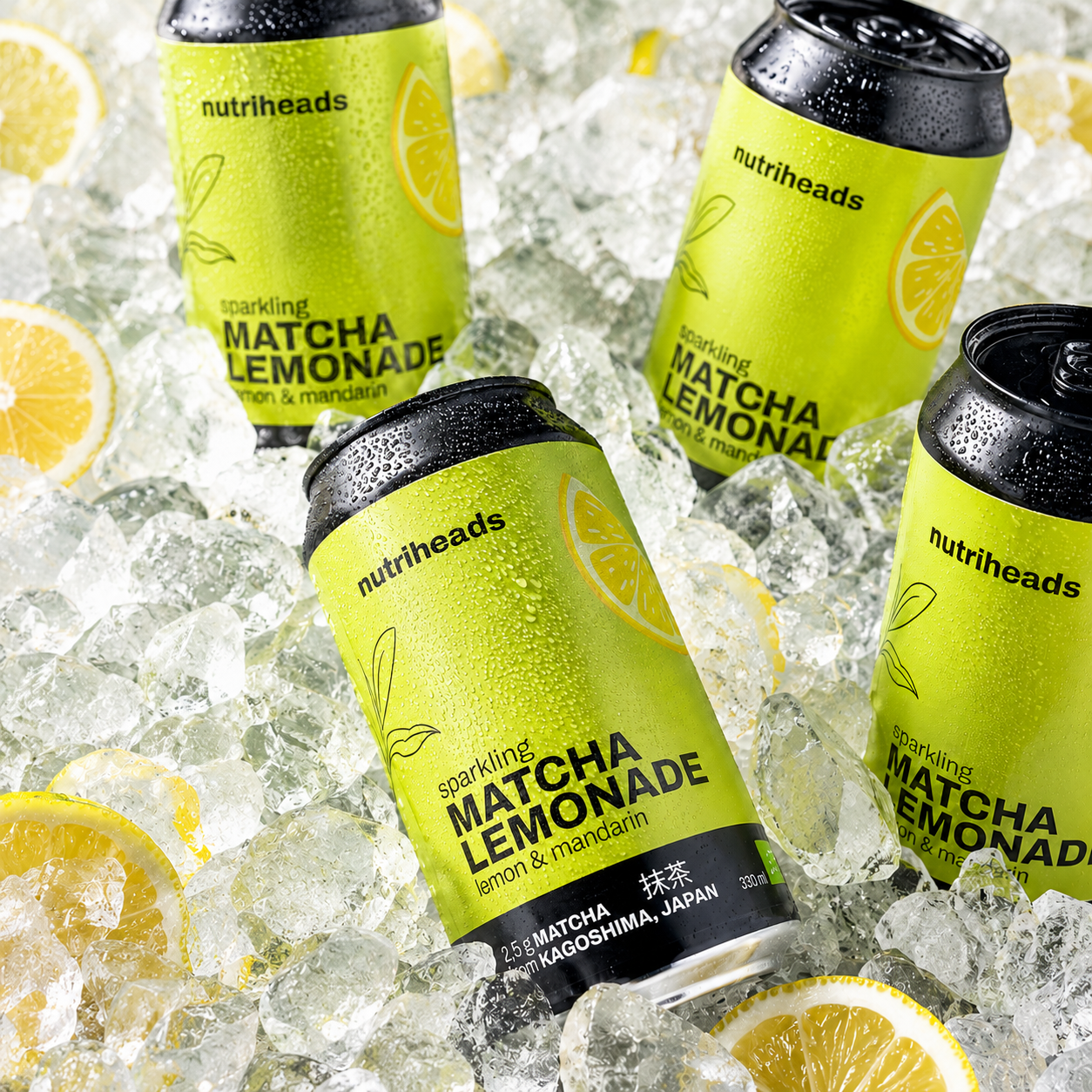 Nutriheads Matcha Lemonade BIO citron a mandarinka 330 ml