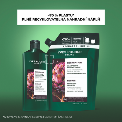 Yves Rocher Haircare Botanical Solutions, Regenerační šampon 600 ml