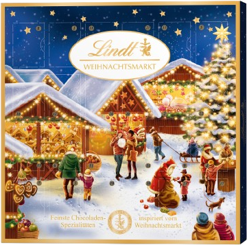 Lindt Adventní kalendář Vánoční trhy 115 g