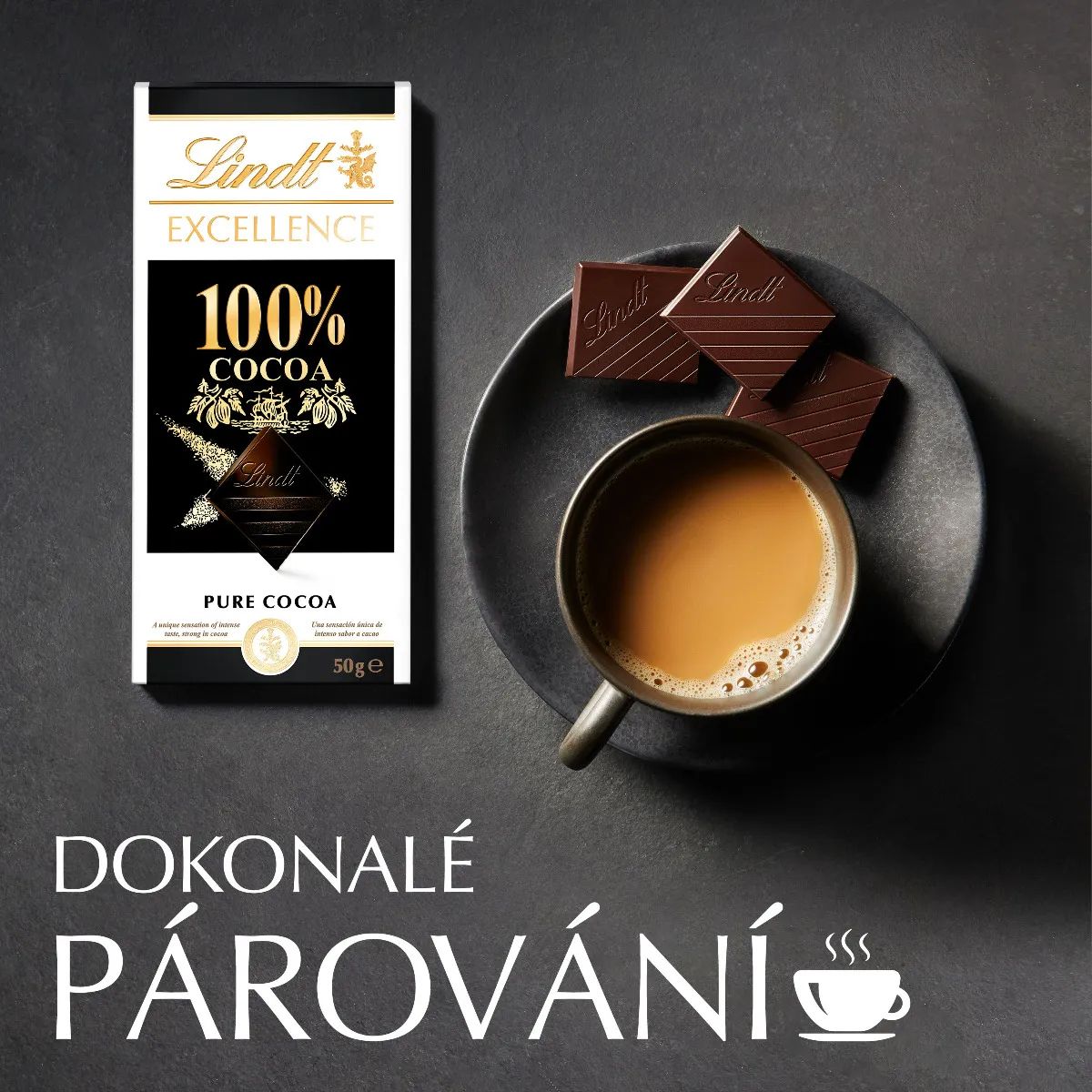 Lindt Čokoláda EXCELLENCE Extra hořká 100% kakaa, 100 g