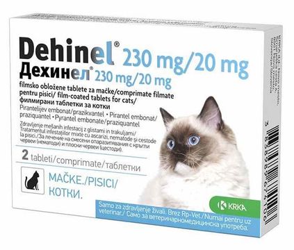 Dehinel 230 mg/20 mg pro kočky tablety 2 ks