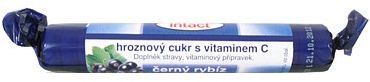Intact Rolička hroznový cukr s vitamínem C černý rybíz 40 g
