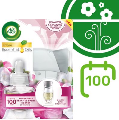 Airwick Elektrický osvěžovač vzduchu s náplní Jemný satén a měsíční lilie 19 ml