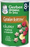 Gerber Organic křupky s malinami a banánem 35 g
