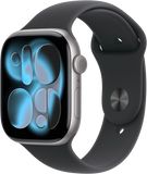 Apple Watch 11 GPS 42mm Space Grey Aluminium Case with Black Sport Band - M/L