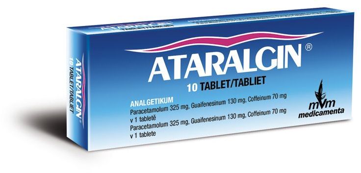 Ataralgin perorální tablety neobalená forma přípravku 10 10 ks