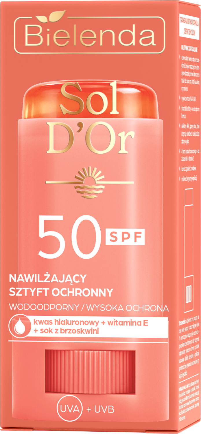 Bielenda Sol d'Or Voděodolný krém v tyčince s SPF 50 18 g