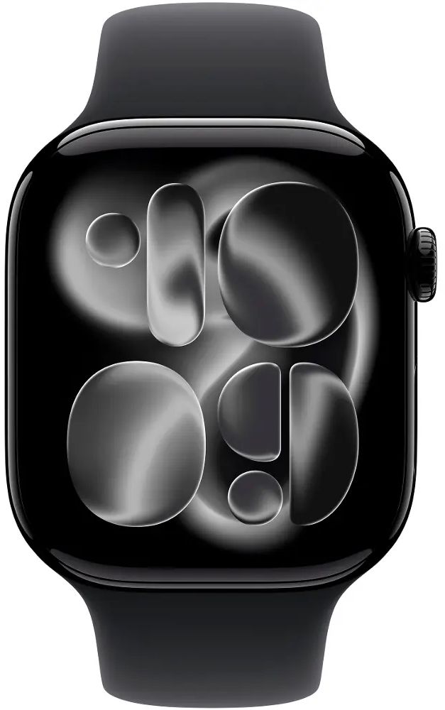 Apple Watch 11 GPS 42mm klavírně černý hliník - černý sportovní řemínek - M/L