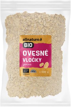 Allnature Ovesné vločky jemné BIO 1000 g