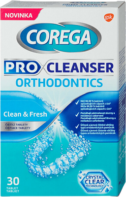 Corega Pro Cleanser Orthodontics 30 tablet | Pilulka.cz