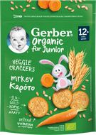 Gerber Organic Junior Veggie krekry s mrkví 100 g