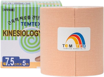 Temtex kinesio tape Classic, béžová tejpovací páska 7,5cm x 5m