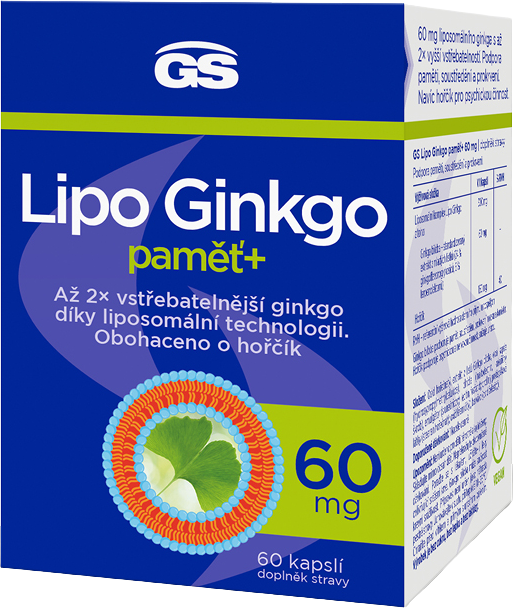GS Lipo Ginkgo paměť+ 60 mg 60 tablet