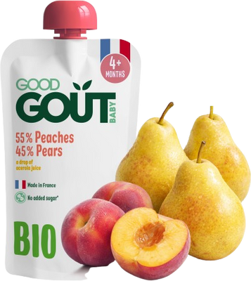 Good Goût BIO Broskev s hruškou 120 g