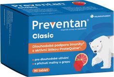Neuraxpharm Preventan Clasic s příchutí maliny a grepu 90 tablet