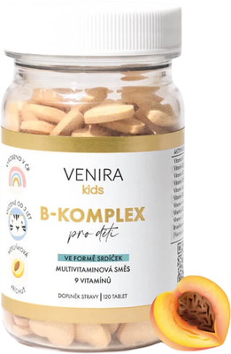Venira B-komplex pro děti meruňka 120 tablet