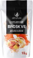 Allnature Broskev sušená mrazem plátky 15 g