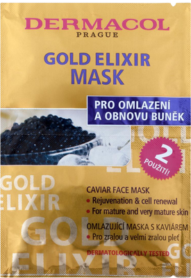 Dermacol Gold Elixir jednorázová maska 2 x 8 g
