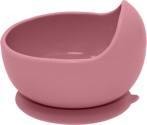 Petite&Mars Set jídelní silikonový TAKE&MATCH, Dusty Rose 6m+, 4 ks