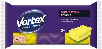 Vortex Kuchyňská houbička Profiled & Care 3 ks