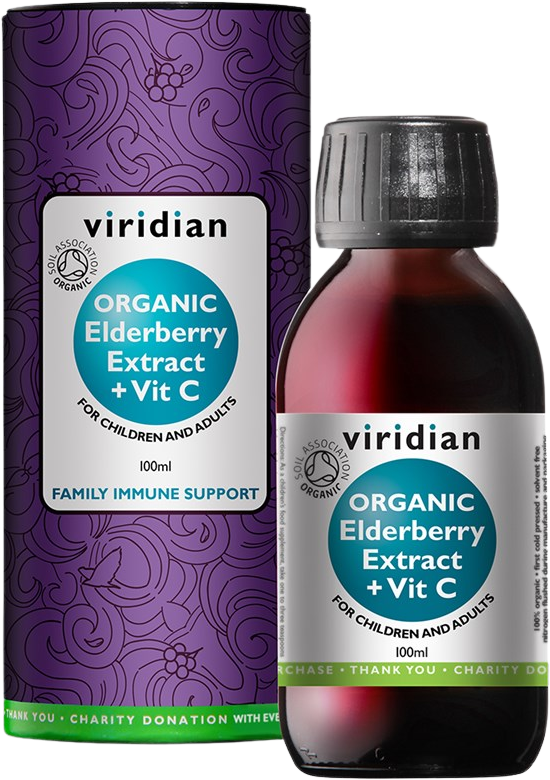 Viridian Elderberry Extract + Vitamin C  Organic 100 ml