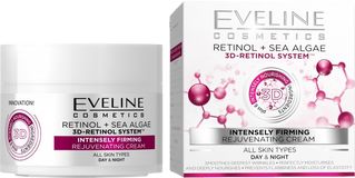 Eveline 3D Retinol & Mořské řasy - Intenz. zpevňující omlazující denní a noční krém 50 ml