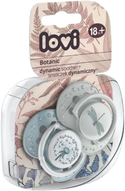 LOVI Dudlík silikonový dynamický Botanic 18m+ 2 ks