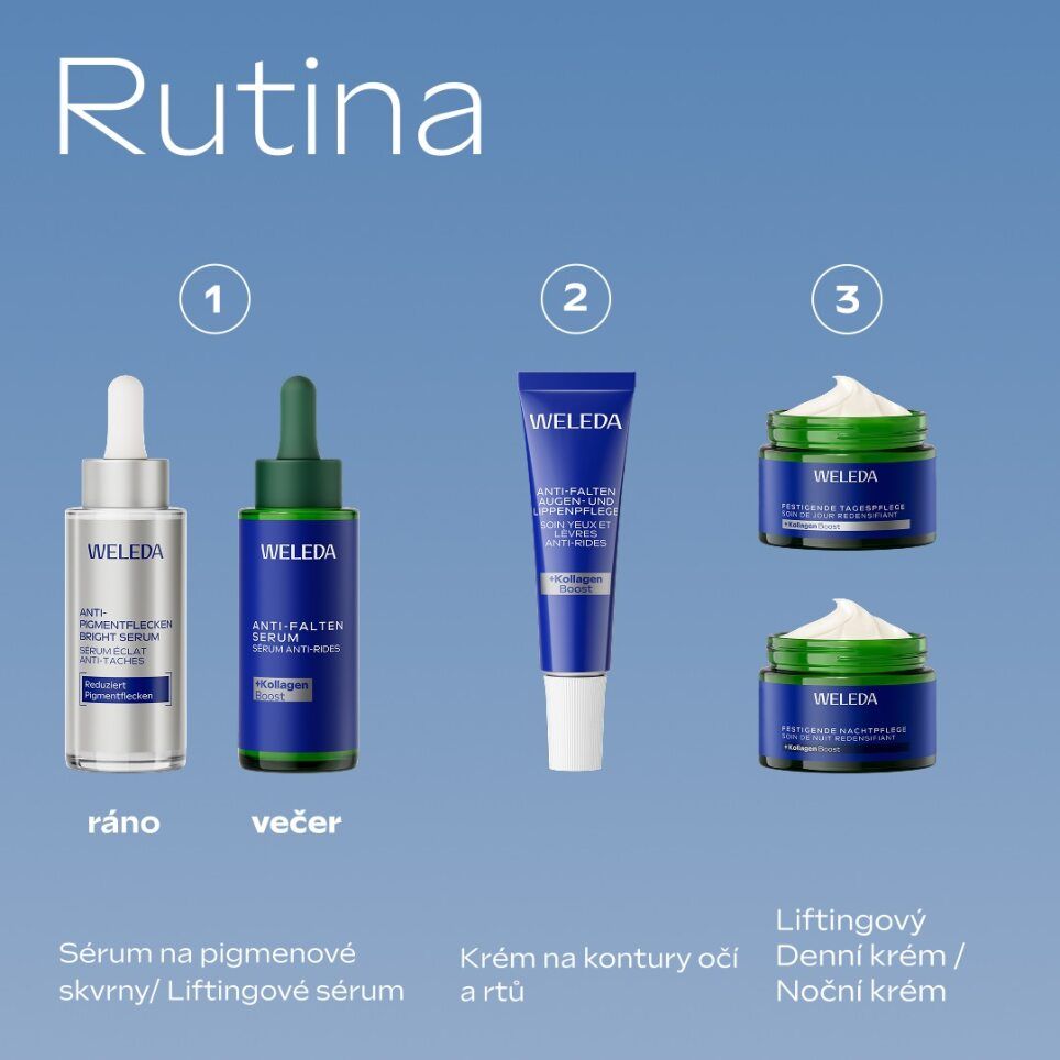 Weleda Liftingový krém na kontury očí a rtů, Modrý hořec a Protěž alpská 10 ml