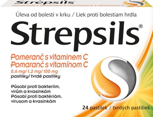 Strepsils Pomeranč s vitaminem C 24 pastilek