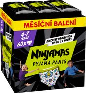 Ninjamas Pyjama Pants Kosmické lodě, měsíční balení 60 ks