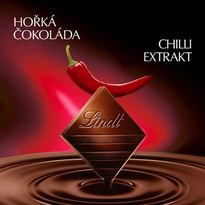 Lindt Čokoláda EXCELLENCE Hořká s chilli extraktem 100 g