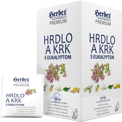 Herbex Hrdlo a krk s eukalyptem 20 x 1.5 g