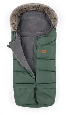 Petite&Mars Set zimní fusak Arctic 4v1 + rukavice na kočárek Furry Veritable Khaki