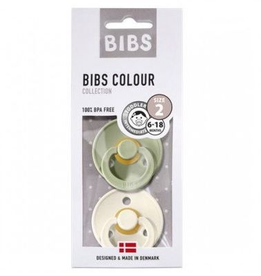 Bibs Colour cumi 2-es méret, 6-18M (krémfehér, zsálya)