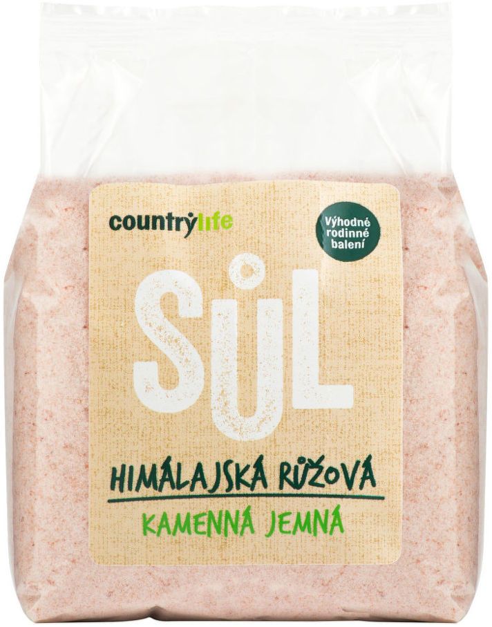 Country Life Sůl himálajská růžová jemná 1 kg