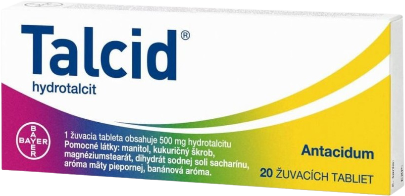 Talcid 500mg žvýkací tablety 20 ks