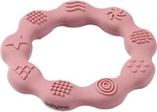 BabyOno Kousátko silikonové Kroužek růžové