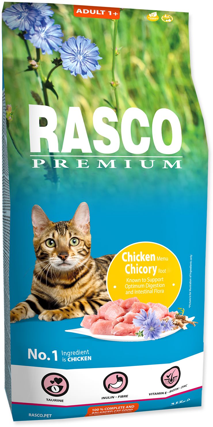 RASCO PREMIUM Krmivo Adult kuře s kořenem čekanky 7.5 kg