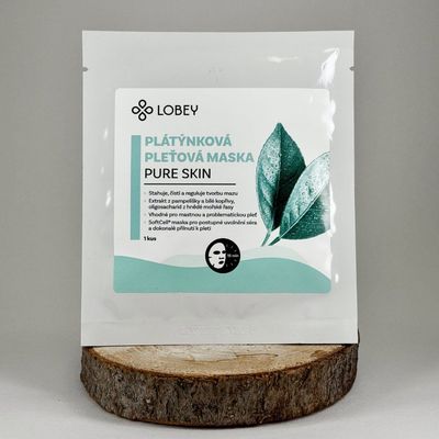 Lobey Čisticí plátýnková maska na pleť Pure Skin