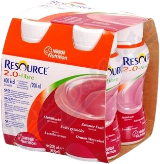 Resource 2.0 kcal Fibre lesní plody perorální roztok 4 x 200 ml