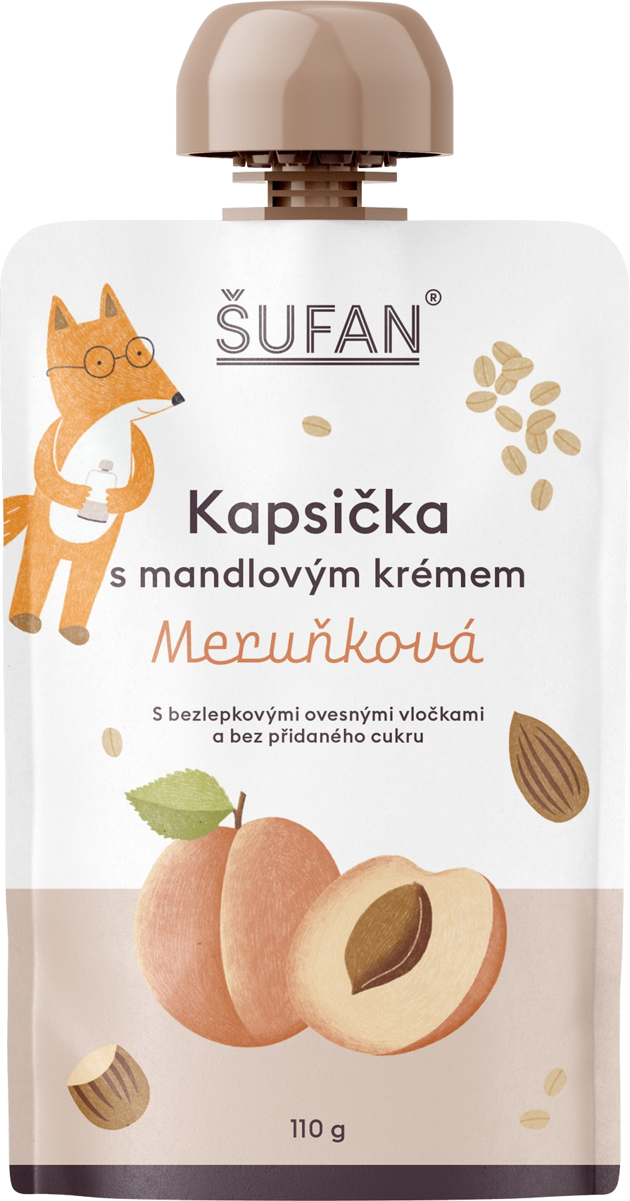 Šufan Kapsička s mandlovým krémem meruňková 110 g